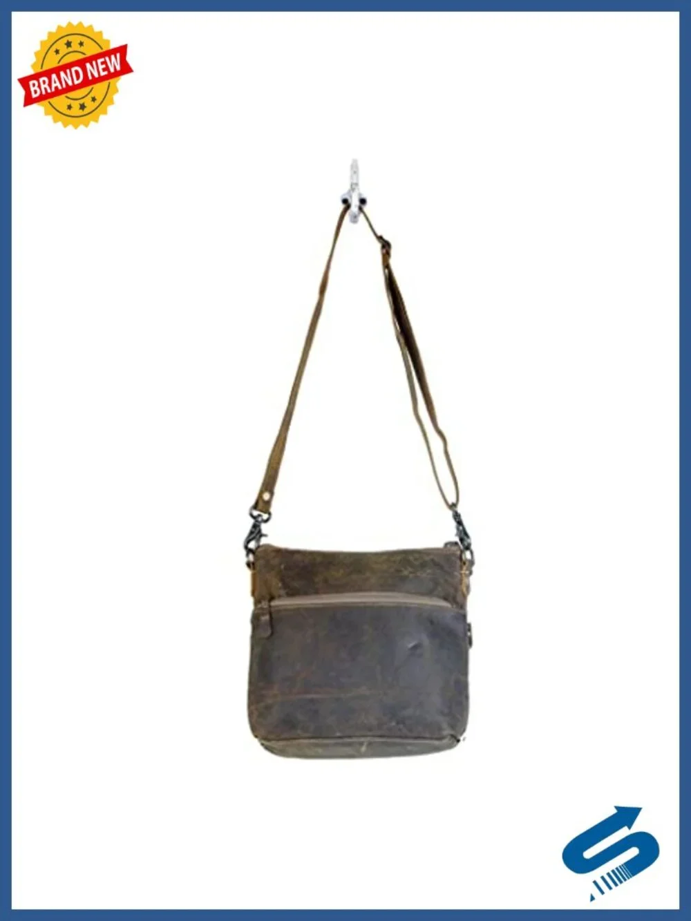 Hobo Shoulder Bag Real Cowhide Hairon Leopard Print